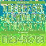 Custom Name and Number Neon Green 3D Pattern Sports Hoodie Sweatshirt with Stitched Abstract Curve Design Personalized Stitched