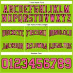 Custom Name & Number Neon Green Pink Black Football Hoodie Pullover Sweatshirt - Personalized Team Apparel Personalized Stitched