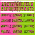 Custom Team Name Number Neon Green Pink Black Gradient Pullover Hoodie Sweatshirt Fashion Sports Apparel Personalized Stitched