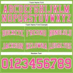 Custom Neon Green Pink White Football Hoodie with Name & Number - Personalized Stitched Pullover Sweatshirt Personalized