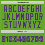 Custom Name and Number Pullover Hoodie for Sports, Personalized Neon Green and Purple-Gray Sweatshirt Personalized Stitched