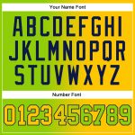 Custom Neon Green Yellow-Navy Gradient Pullover Hoodie with Personalized Name & Number - Fashion Sports Sweatshirt Personalized