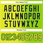 Custom Team Name Number Neon Yellow Green Navy Gradient Sports Hoodie Pullover Sweatshirt Personalized Stitched Fashion Personalized
