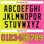 Custom Name and Number Sports Hoodie Pullover - Personalized Neon Yellow Pink-Black Gradient Sweatshirt Personalized Stitched
