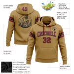 Custom Name Number Football Hoodie Stitched Old Gold Crimson Black Pullover Sweatshirt Team Gear Personalized Stitched Old
