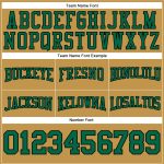Custom Name & Number Old Gold Green-Black Football Hoodie Sweatshirt Pullover - Personalized Team Apparel Personalized Stitched
