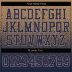 Custom Team Pullover Hoodie - Personalized Old Gold Navy Fade Sweatshirt with Name & Number Personalized Stitched Old Gold