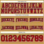 Custom Name Number Football Hoodie Old Gold Red-Royal Stitched Pullover Sweatshirt for Team Personalized Stitched Old Gold