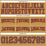 Custom Football Pullover Hoodie with Personalized Name and Number - Stitched Old Gold Steel Gray-Red Sweatshirt Personalized