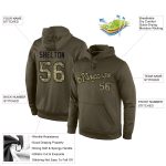 Custom Name Number Olive Camo Black Hoodie Salute to Service Sports Pullover Sweatshirt Personalized Stitched Olive Camo-Black