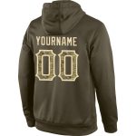 Custom Name Number Olive Camo Cream Hoodie Salute To Service Pullover Sweatshirt - Personalized Sports Apparel Personalized