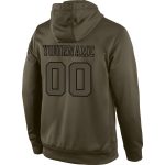 Custom Name Number Olive Black Sports Hoodie Salute to Service Pullover Sweatshirt Personalized Stitched Olive Olive-Black
