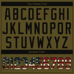 Personalized Olive Vintage USA Flag Black Sports Hoodie Sweatshirt - Stitched Salute To Service Pullover Personalized Stitched