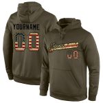 Custom Name Vintage USA Flag Black Pullover Hoodie Personalized Sports Sweatshirt Salute To Service Personalized Stitched