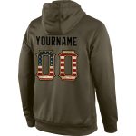 Custom Name Vintage USA Flag Black Pullover Hoodie Personalized Sports Sweatshirt Salute To Service Personalized Stitched