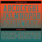 Personalized Orange Aqua Fade Fashion Sports Hoodie Sweatshirt - Stitched Pullover for Comfort and Style Personalized Stitched