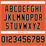 Custom Name Number Sports Hoodie Pullover Sweatshirt - Personalized Stitched Orange Black Old Gold Personalized Stitched