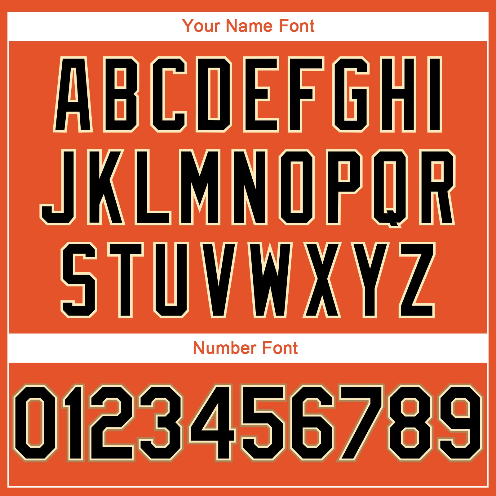 Personalized Stitched Orange Black-Old Gold Sports Pullover Sweatshirt Hoodie Team Custom Name and Number Custom Name Number Sports Hoodie Pullover Sweatshirt - Personalized Stitched Orange Black Old Gold Personalized Stitched - Image 6