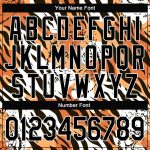 Custom Name Number 3D Tiger Sports Hoodie Sweatshirt with Stitched Orange Black-White Pattern Design Personalized Stitched