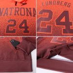 Custom Name Number Hoodie Sweatshirt for Sports - Personalized Stitched Orange Brown Fade Fashion Pullover Personalized Stitched