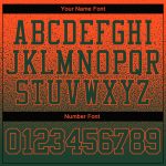 Custom Name Number Sports Hoodie Pullover Sweatshirt - Personalized Stitched Orange Green Fade Fashion Team Apparel Personalized