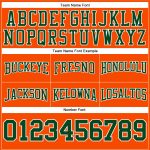 Custom Stitched Football Hoodie Personalized with Team Name & Number - Orange Green-White Pullover Sweatshirt Personalized