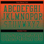 Custom Team Hoodie with Personalized Name and Number - Stitched Orange and Kelly Green Fade Pullover Sweatshirt Personalized