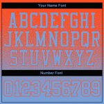 Custom Name Number Pullover Hoodie for Fashion Sports - Personalized Stitched Orange Light Blue Fade Sweatshirt Personalized