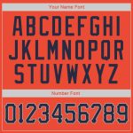 Custom Name and Number Sports Hoodie Sweatshirt Pullover - Stitched Orange Navy-Gray Team Apparel Personalized Stitched Orange