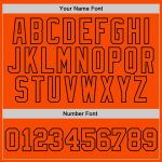 Custom Name & Number Orange-Black Sports Hoodie Sweatshirt Pullover for Team - Personalized Stitched Design Personalized