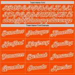 Custom Team Name & Number Orange Gray Sports Pullover Hoodie Sweatshirt - Personalized Stitched Design Personalized Stitched