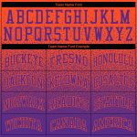 Custom Name Number Sports Hoodie Pullover Sweatshirt Orange Purple Fade Fashion Stitched Design Personalized Stitched Orange