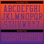 Custom Name Number Sports Hoodie Pullover Sweatshirt Orange Purple Fade Fashion Stitched Design Personalized Stitched Orange