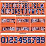 Custom Team Name and Number Orange Royal-White Hoodie Sweatshirt Pullover - Personalized Stitched Football Apparel Personalized