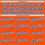 Custom Team Hoodie with Personalized Name & Number, Stitched Orange Royal-White Sports Pullover Sweatshirt Personalized Stitched