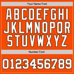 Custom Team Hoodie with Personalized Name and Number, Stitched Orange White-Brown Sports Pullover Sweatshirt Personalized