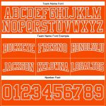 Custom Team Name Number Pullover Hoodie Sweatshirt - Personalized Orange White Gray Football Design Personalized Stitched