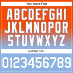 Custom Team Hoodie with Personalized Name and Number - Orange White-Light Blue Fade Pullover Sweatshirt Fashion Sports Apparel