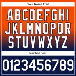 Custom Team Pullover Hoodie Sweatshirt with Stitched Name & Number, Orange White-Navy Fade Fashion Design Personalized Stitched