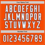Custom Team Hoodie with Personalized Name & Number - Stitched Orange White-Navy Sports Pullover Sweatshirt Personalized Stitched