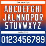 Custom Name and Number Sports Hoodie for Teams - Personalized Stitched Orange White-Royal Fade Pullover Sweatshirt Personalized