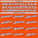 Custom Name Number Orange White-Royal Pullover Hoodie Sports Sweatshirt Fashion Team Stitched Personalized Stitched Orange