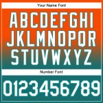 Custom Team Name Number Pullover Sweatshirt Hoodie - Personalized Stitched Orange White Teal Fade Fashion Sports Apparel