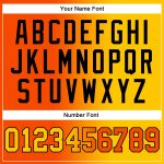Custom Sports Hoodie with Name and Number - Personalized Orange Yellow-Black Gradient Pullover Sweatshirt Personalized Stitched