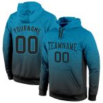 Custom Name Number Panther Fade Pullover Hoodie Sweatshirt Fashion Sports Blue Black Stitched Personalized Stitched Panther