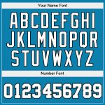 Custom Panther Hoodie with Stitched Name & Number - Blue White Gray Split Sports Pullover Sweatshirt Personalized Stitched