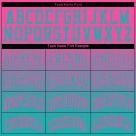 Custom Name Number Fashion Hoodie Stitched Pink Aqua Fade Sports Pullover Sweatshirt Personalized Stitched Pink Aqua Fade
