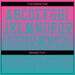 Custom Name Number Fashion Hoodie Stitched Pink Aqua Fade Sports Pullover Sweatshirt Personalized Stitched Pink Aqua Fade