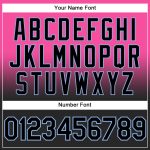 Custom Name Number Sports Hoodie Pullover Sweatshirt - Personalized Stitched Pink Black Light Blue Fade Fashion Personalized