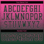 Custom Name Number Pullover Hoodie - Personalized Stitched Pink Green Fade Sweatshirt for Sports Team Personalized Stitched